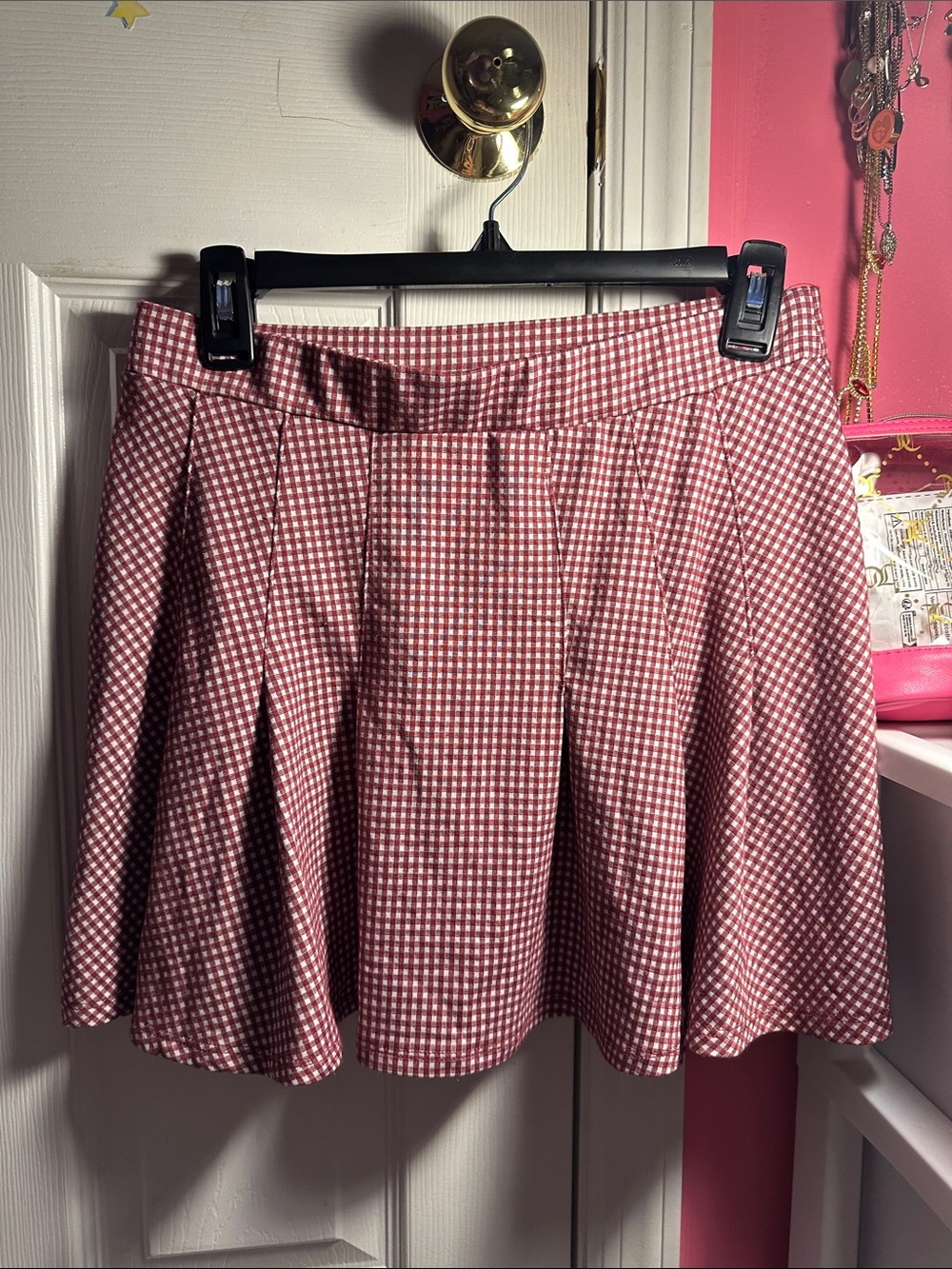 URBAN Romantics Red Gingham Circle Skirt